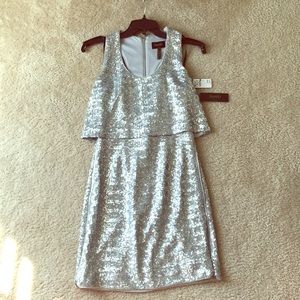 Laundry silver sequence dress